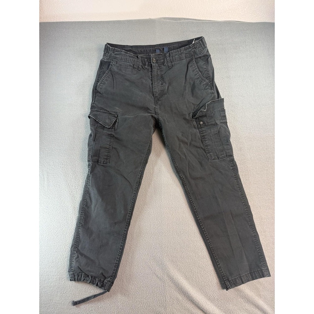 American Eagle Outfitters Cargo Pants Mens 36x25 Gray Relaxed Fit Flex Tapered